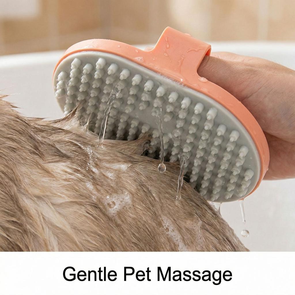 Pet Massage Comb Cleaning  Bathhouse Cats And Dogs Take A Bath And Brush