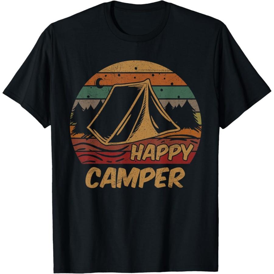 Camping Gifts Happy Camper Campsite Scout Lovers Camp T-Shirt