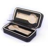 Watch box, PU lychee patterned watch zipper bag, high-end portable 2-person couple gift box