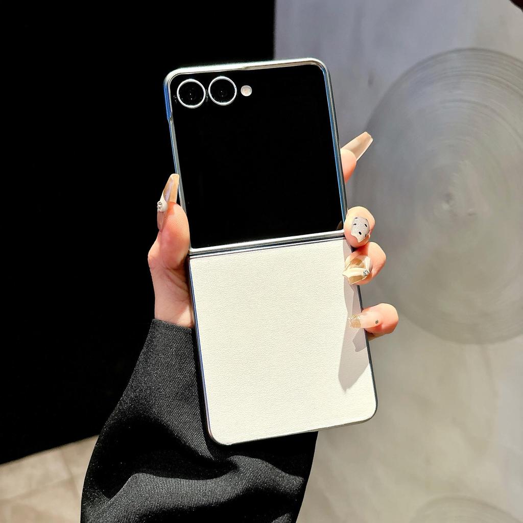 Husă Flip din Piele Placată cu Metal pentru Samsung Galaxy Z Fold 7