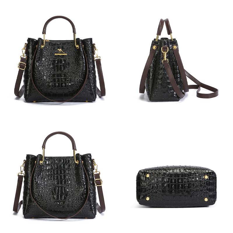 High Quality Soft Leather Women's Handbag Luxury Designer Ladies Shoulder Crossbody Bag Female Casual Tote Bag Solid Color Purse