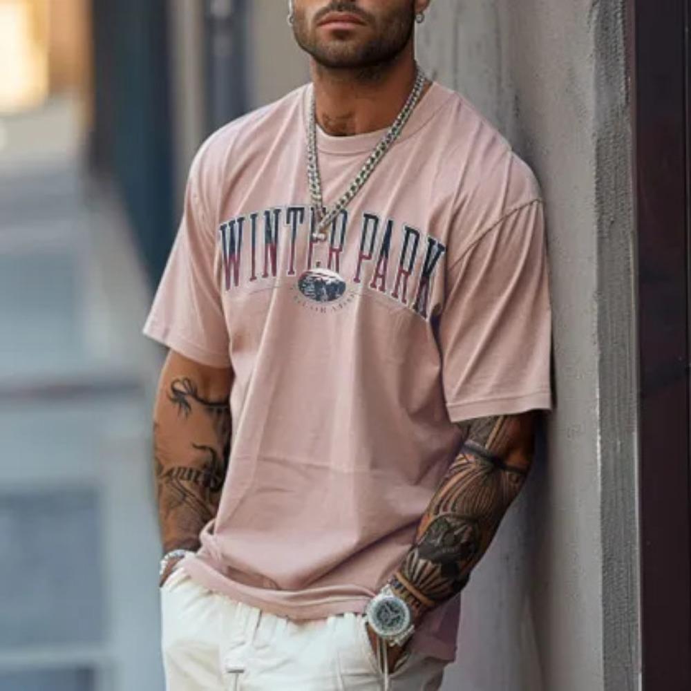 Men's Casual 3D Printed T Shirt Summer Short Sleeve Loose Fit Tees