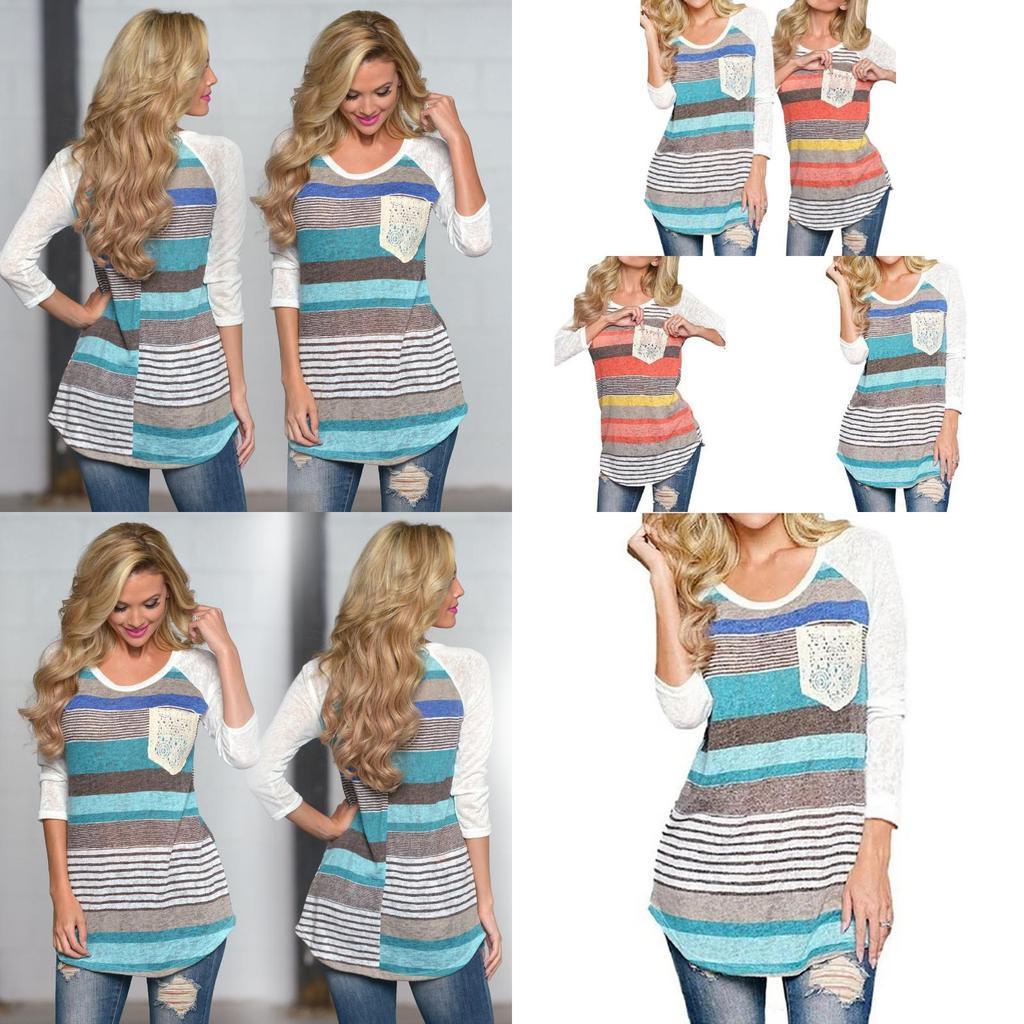 Womens Casual Cotton T Shirt Loose Fit Fashion Shirt Long Sleeve Top For Daily Wear