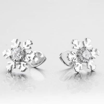 Women's Daily Snowflake Cubic Zirconia Ear Cuff Bracelet Earrings
