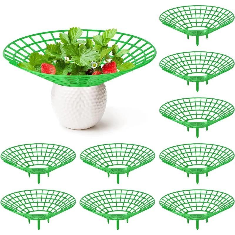 10pcs Anti rot green plant support Fruit support frame Strawberry plant scaffold Strawberry planting three-dimensional rack tray
