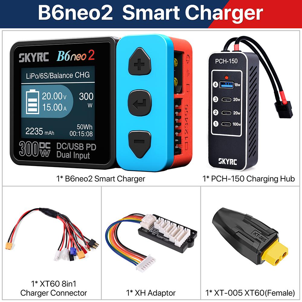 NEW SKYRC B6neo 2 Smart Charger Multi-Function Smart Charger DC 300W PD 80W LiPo/LiFe/Lilon/LiHV/NiMH/NiCd/Pb Battery Charger