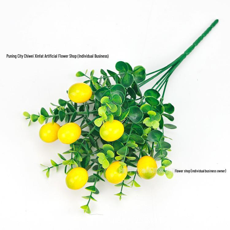7-Branched Money-Attracting Artificial Wealth Tree with Auspicious Fruits and Holly