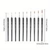 11Pcs/Set Hook Line Pen For Watercolor Oil Painting Extra Fine Soft Wolf Hair Hand Brush Gouache Acrylic Nail Art  Drawing