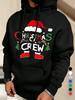 Men's Cartoon Christmas Print Hoodie, Comfortable Winter Holiday Home and Outdoor Wear, Christmas Enthusiasts' and Family Gift, PLUS SIZE