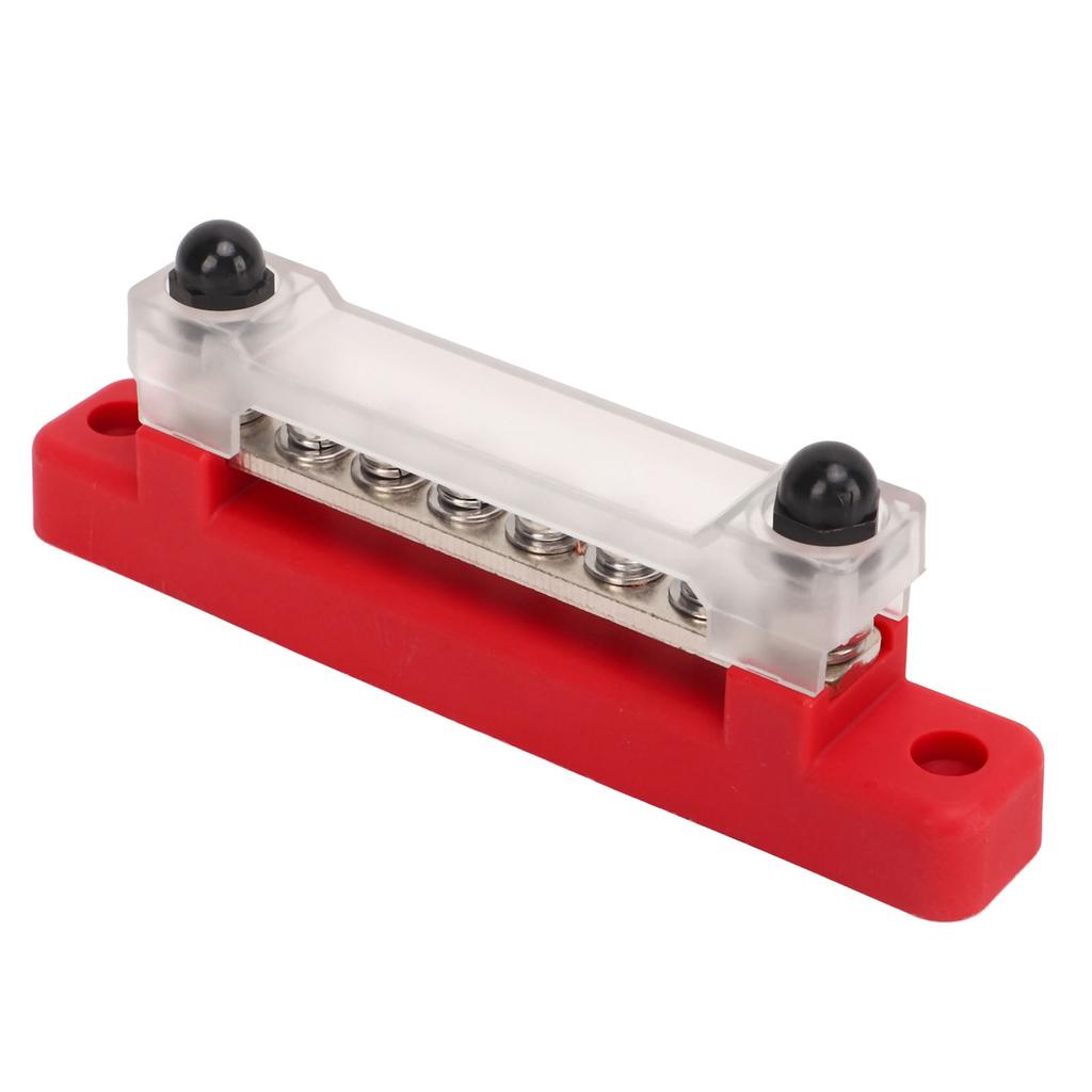 48V 150A 6 Terminal Bus Bar Power Distribution Block with Cover M6 Studs M4 Screws for Car RV   Marine Boat