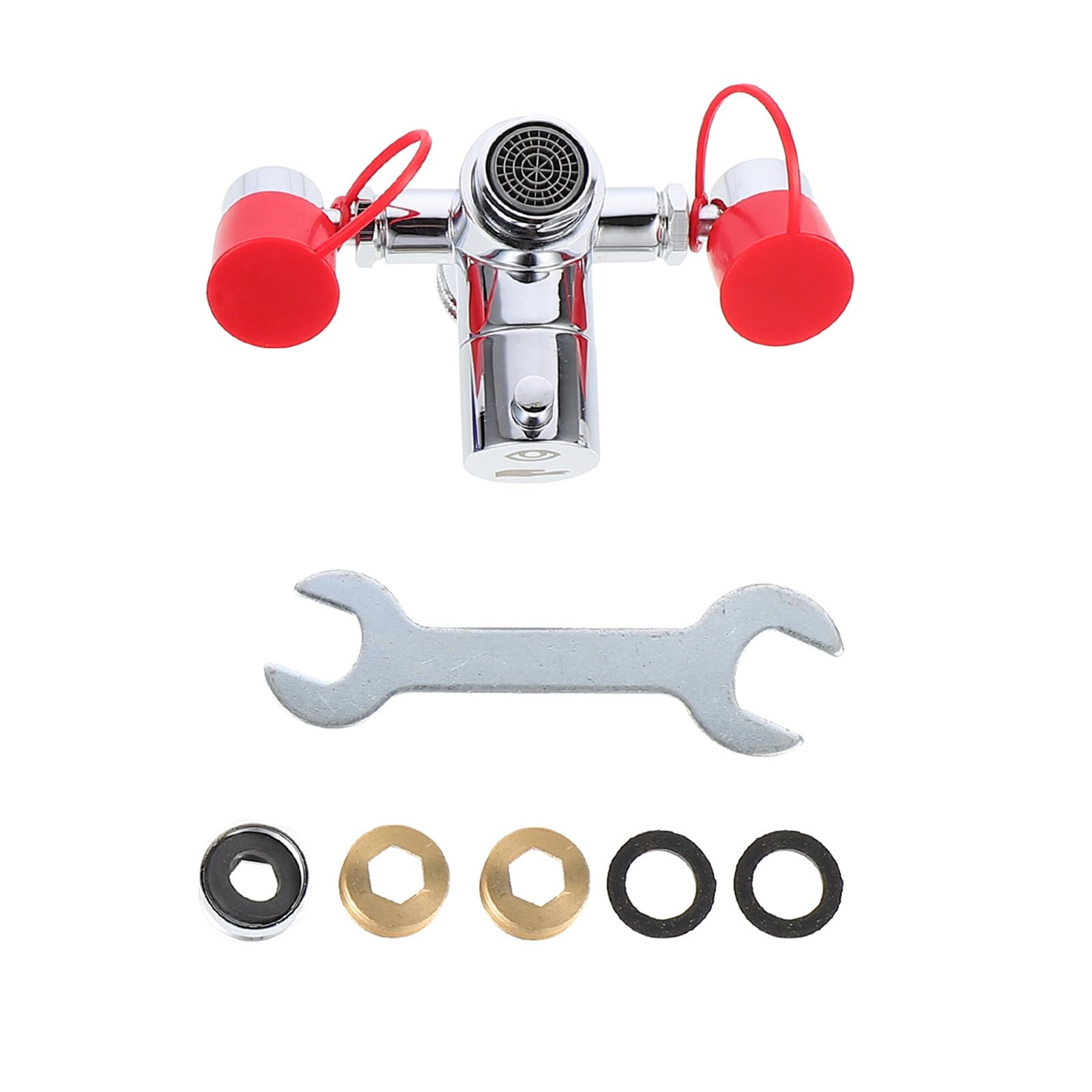 

POPETPOP Eye Wash Station, Faucet-Mounted Emergency Eye Wash Shower Device, 12.5 x 7.0 x 6.0 cm