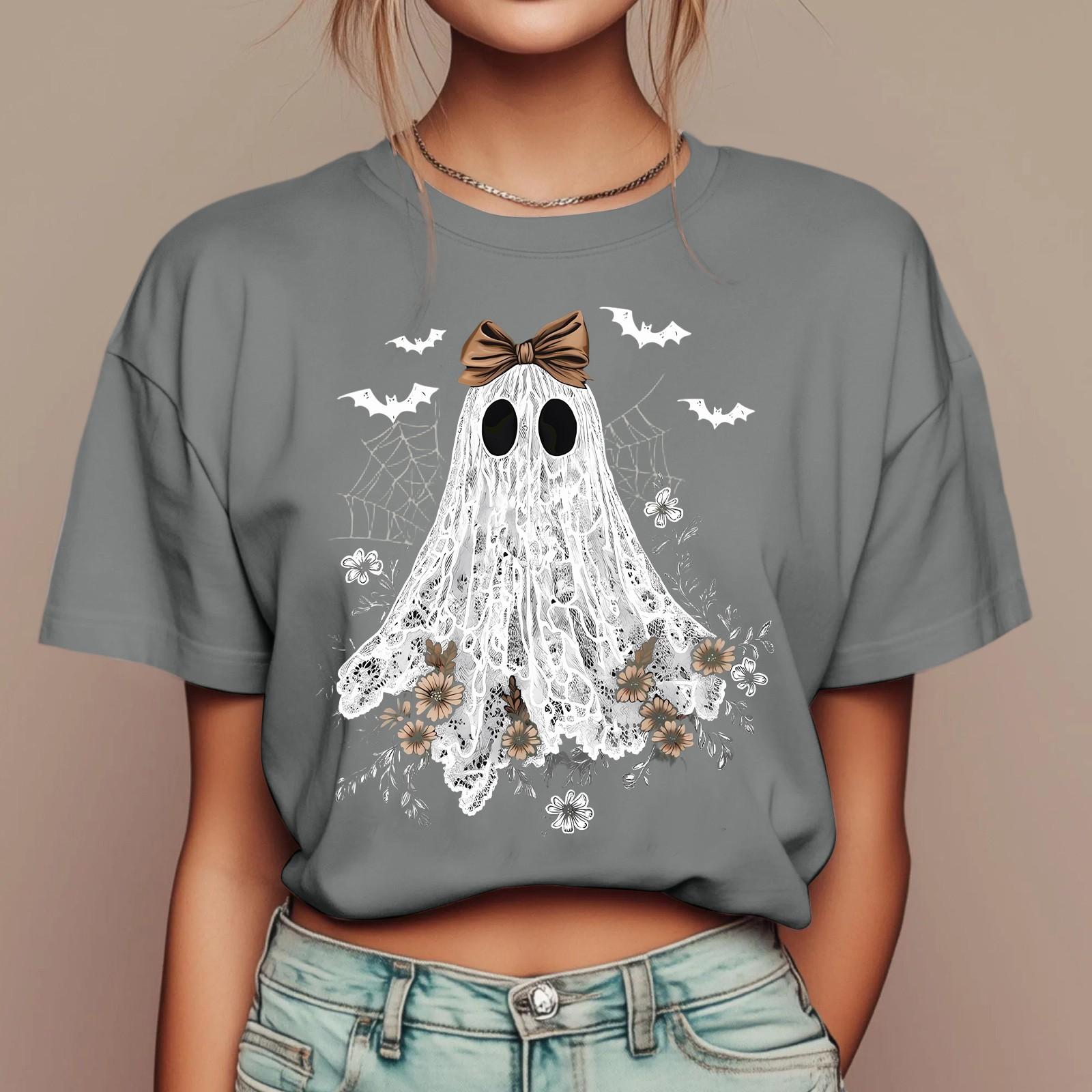 

Женские повседневные футболки с принтом для фестиваля, с коротким рукавом, с цветочным коротким рукавом, с круглым вырезом, ретро, с коротким рукавом, летние, повседневные топы XXXL