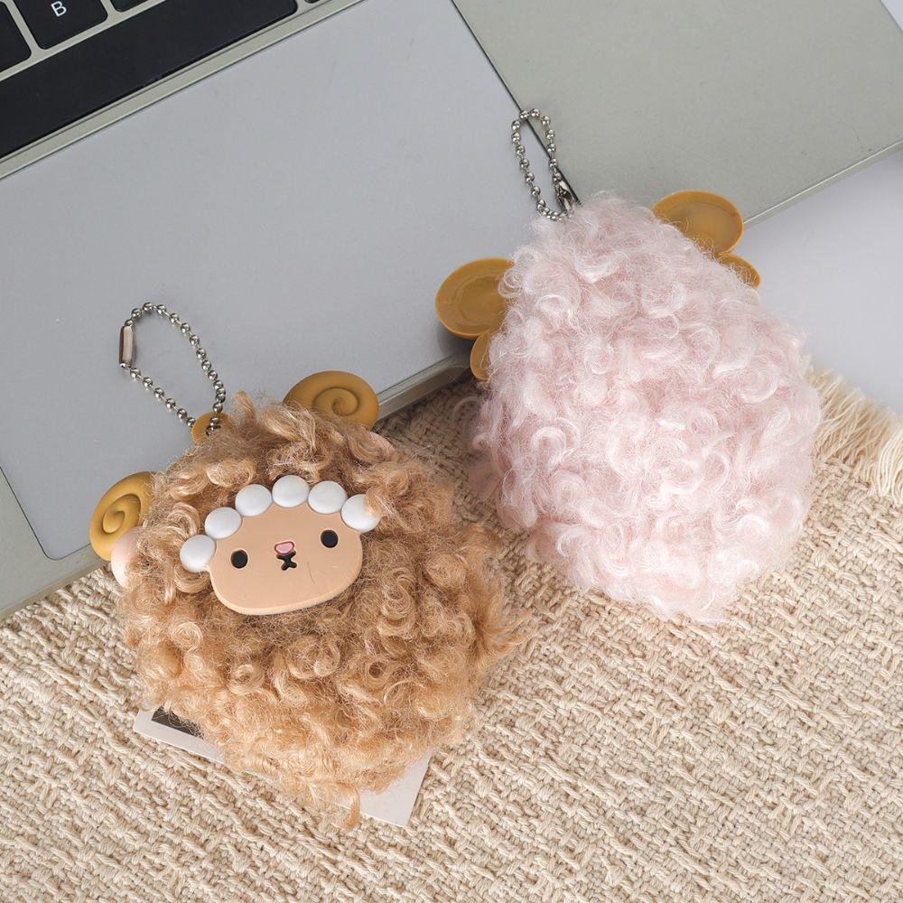 Mascot Lamb Miniature Plush Sheep Doll Soft Goat Year Pendant Fluffy Sheep Keychain Car Interior