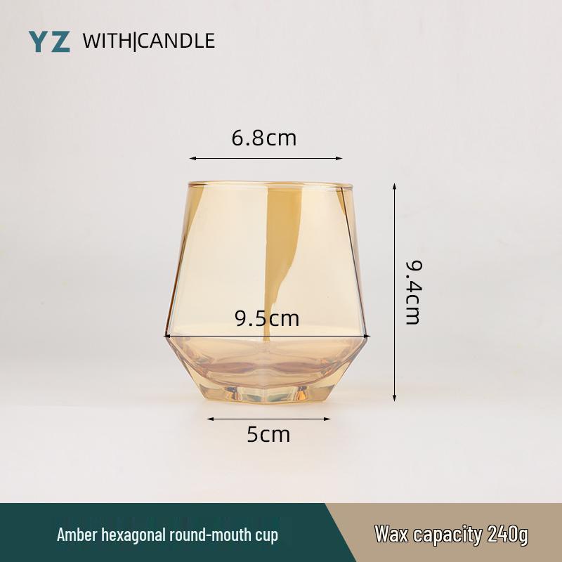 Handmade Frosted Glass Scented Candle Cup - Creative DIY Wax Container