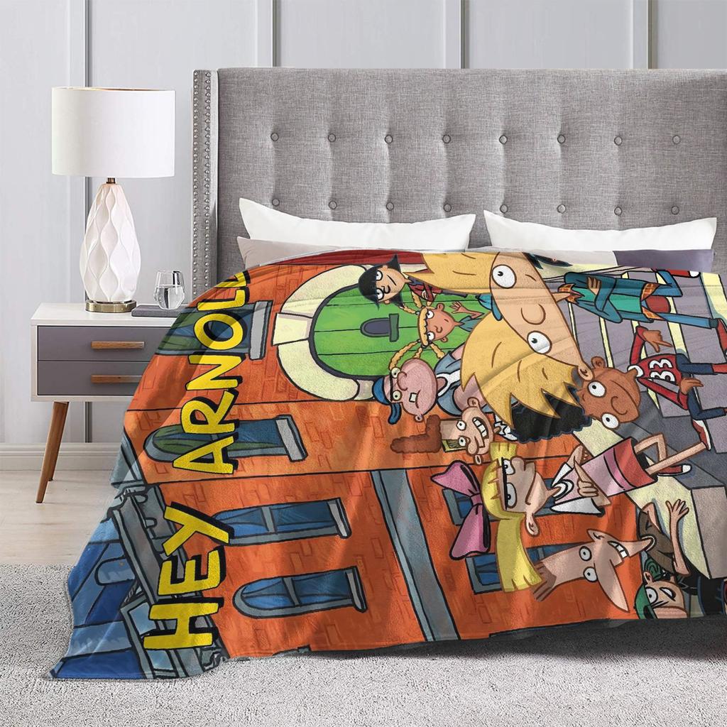 Manta do Hey Arnold Qualidade Macia Manta de Desenho Animado Inverno Crianças Adulto Sofá Cadeira Sofá Cama Colcha Gráfica