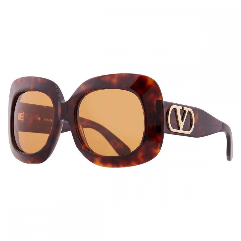 Valentino Orange Square Ladies Sunglasses Vls 180 C 59 Multi