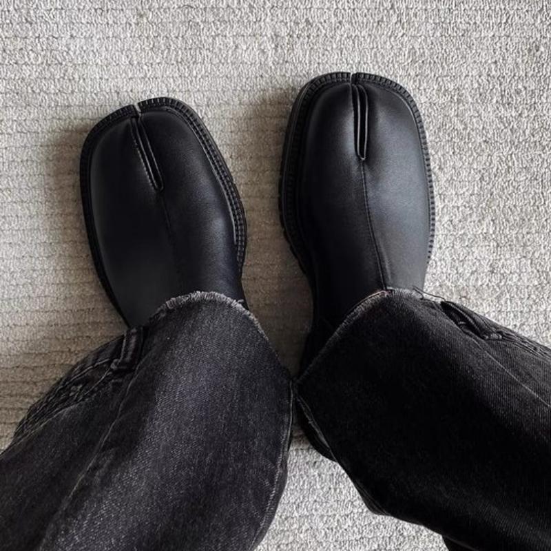 Chunky Platform Slip on Tabi Loafers Women Brand Designer Split Toe Size 35 45 Unisex Concise Fashion Pig Trotter