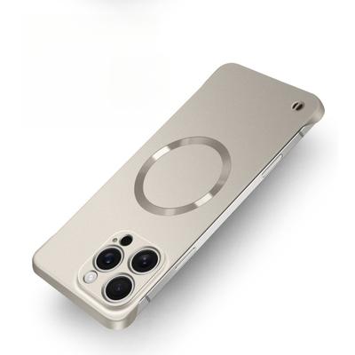 Applicable To IPhone16proMax Frameless Magnetic Suction Phone Case Apple 15 Matte Refined Hole 14 Anti-fall Protection Case