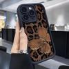Brown Butterfly Black Groove iPhone 15/16/17 Pro Max Protective Case