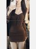 American Spice Girl Style Square Neck Dress Women's Autumn New Super Good-looking Little Mom Style Buttocks Short Skirt with Bottom Skirt Inside