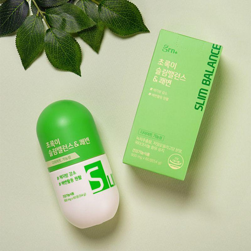 Green Slim Balance & Smooth Bowel Movement 1-Month Supply (60 Tablets)