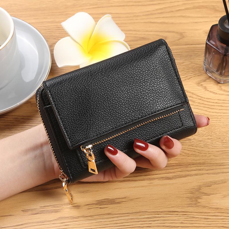 Soft Face Zero Wallet for Women, Short Zipper Bag, Fashionable Handbag, Card Slot Women's Bag