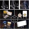Clear Acrylic Coin Display Stand Holder Small Easel Rack Card Commemorative Challenge Coin Capsule Support Rack