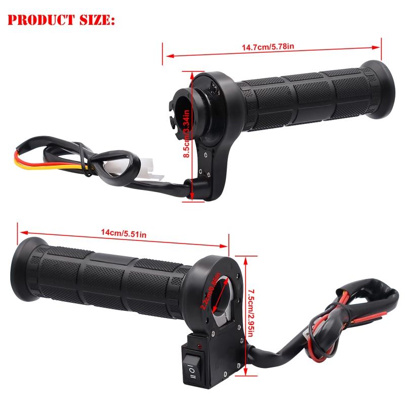 Heated Hand Grips Electric Hot Warm Handlebar Motorcycle ATV Temperature Adjust
