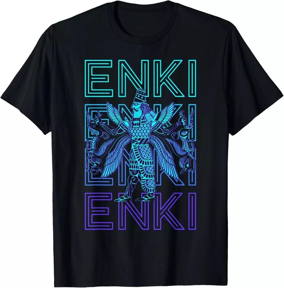 New Limited Enki Ancient God Sumerian Mythology Ancient Deity Retro T-Shirt Unisex T-Shirt XL