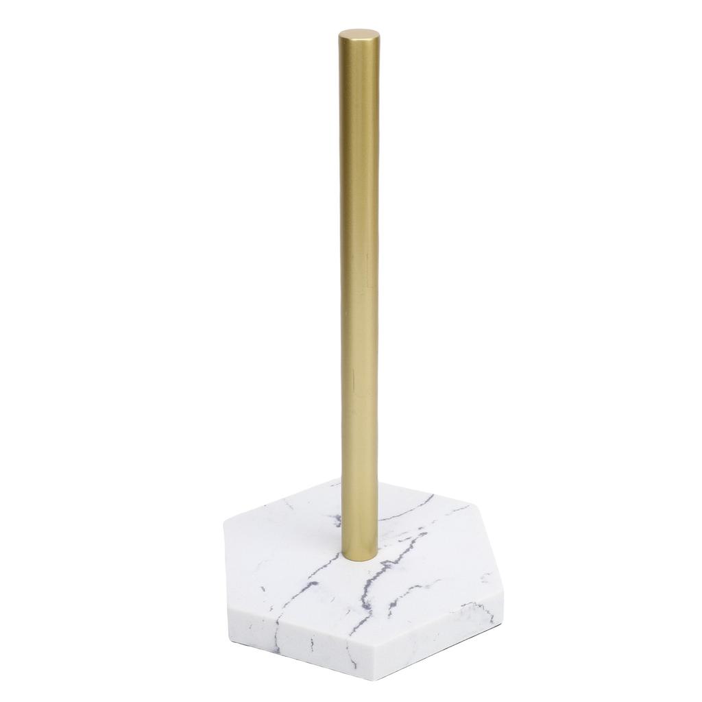 Stehender Papierhandtuchhalter Gold Edelstahl Marmor Textur Arbeitsplatte Rollenpapierständer für Küche Toilette