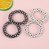 4/8pcs Black White Telephone Line Elasticity Rubber Band Elastic Dot Hair Rope For Kid Scrunchies Headbands Hair Accessories