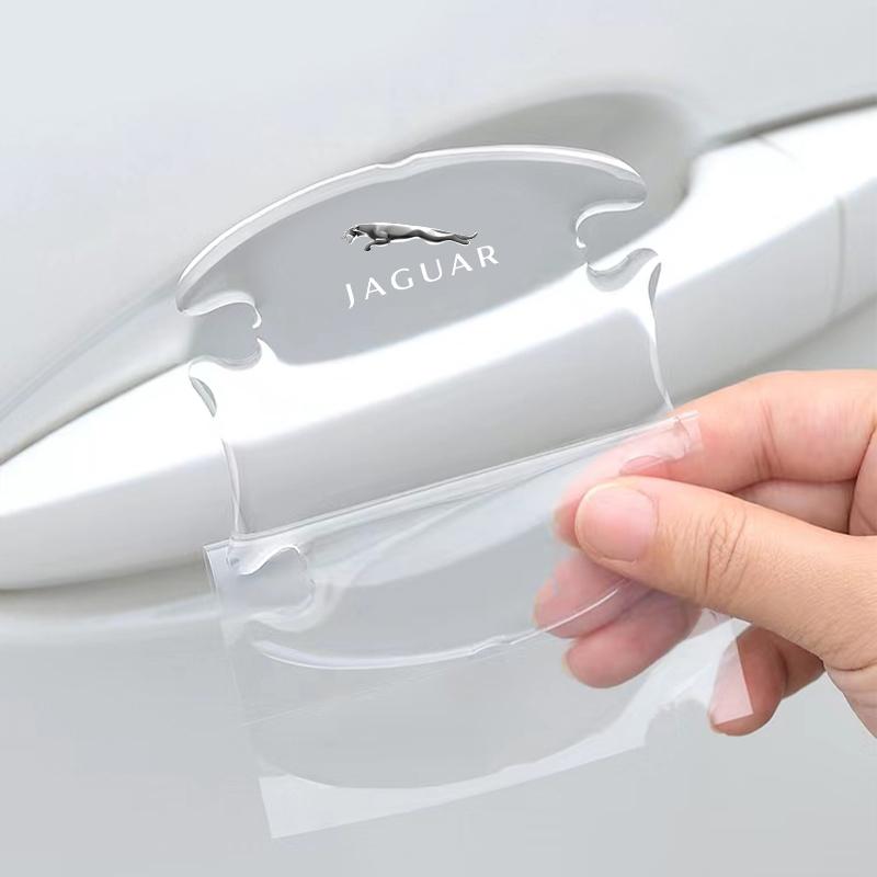 Auto Door Handle Bowl Anti-Scratch Sticker Car Body Anti-Collision Protection Strip For Jaguar XF XJ S-Type F-Type X-Type F-Pace I-Pace E-Pace XFR XKR