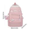 Fashion Schoolbag for Teenage Waterproof Nylon Girls Bagpack Cute Women Laptop Backpack Travel Bag Black Pink Bookbag