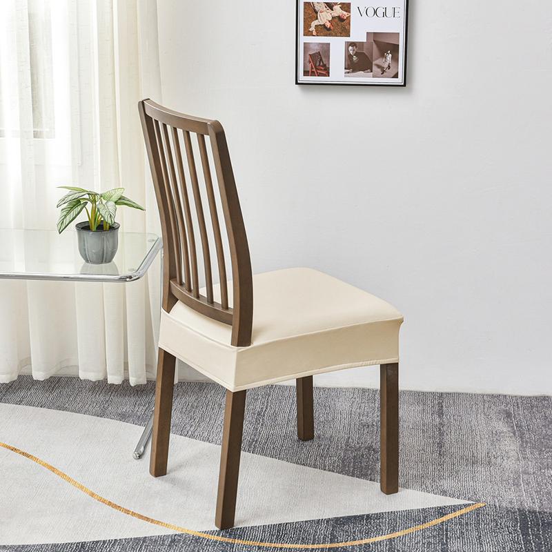 Elastic Square Chair Cover Waterproof PU Leather Home Dining Chair Seat Cover Decor Dust Slipcover Stool Cushion Removable
