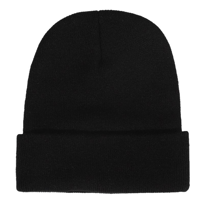 Winter Beanie Pullover Hat Women's Knitted Hat Embroidered Skullies Hat Cap Men Autumn Warm Ski Bonnets Unisex Cuffed Skull Caps