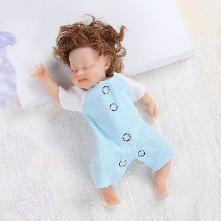 7’’ Handheld Reborns Doll Life Like Baby Girl Doll Parenting Game Doll Nursery Room Decors Reborns Doll