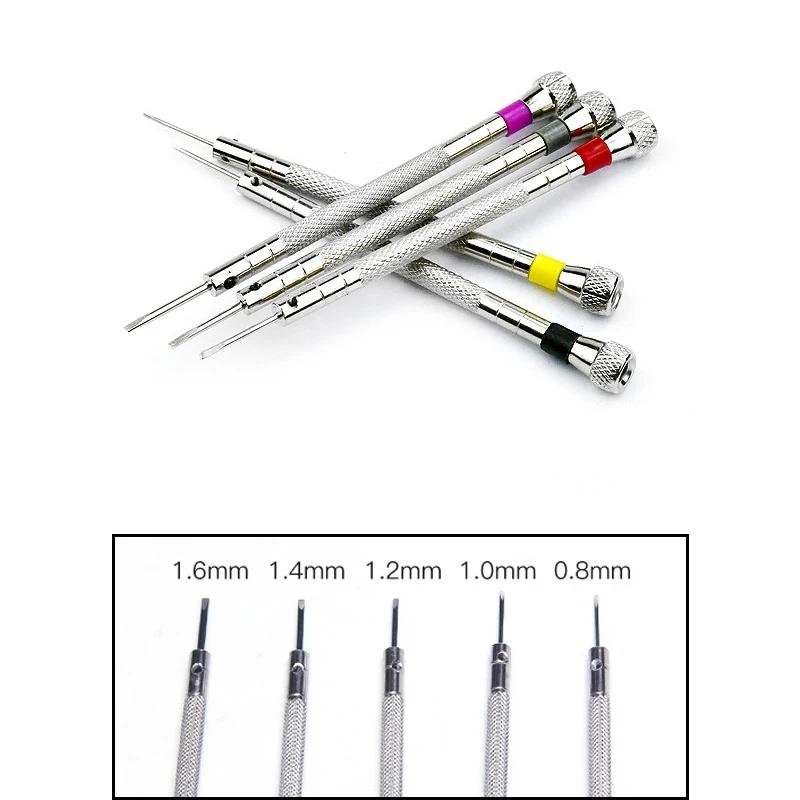 Xiaomi 5pcs/set 0.8-1.6mm Steel Screwdriver for Watch Repairing Portable Watch Tools Band Removal with Mini Link Pins Watchmaker Tools