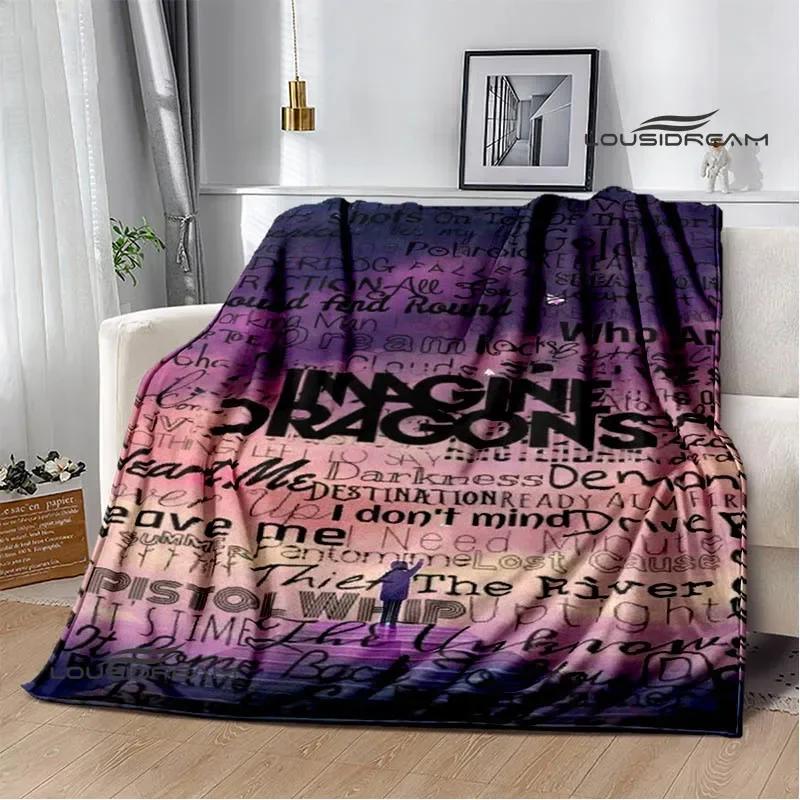 Rock Band Imagine Dragons Printed blankets Flannel Warm blanket Soft Cozy Blanket Travel Blankets bed linings Birthday Gift