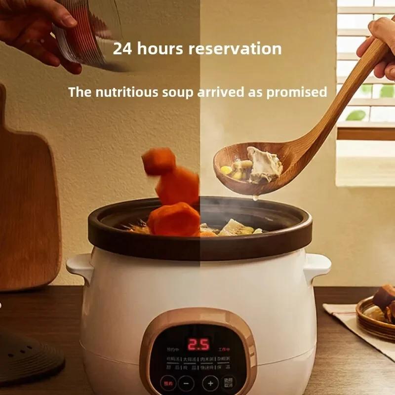 For  Electric Stewpot 3L Purple Sand Pot with Multiple Functions and Hot Pot DG30E203 220V