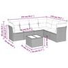 VidaXL Salon de Jardin avec Coussins 7 pcs, Canapés avec Pieds Réglables, Ensemble de Meubles d'Extérieur Patio Terrasse 3217694
