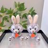 Lovely Rabbit Starry Plush Doll Keychain Vibrant Colors Perfect For Collectors