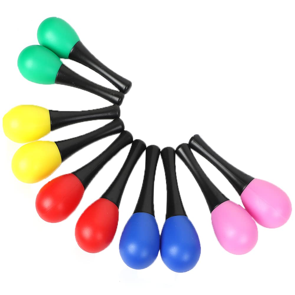 

AllBright Maracas музыкальный инструмент для выступлений игрушка для детей Enliven Percussion Kids Mini Красочный набор из 10 штук