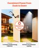 4 Pack 500W Solar Street Lights Outdoor, 50000LM, Commercial Parking Lot Lights Dusk To Dawn, LED Flood Security Lamp with Motion Sensor, IP65