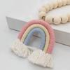 2 buc. Ghirlande de margele Boho Suporturi pentru perdele Curcubeu ciucuri din margele din lemn pentru perdea de frânghie Suporturi pentru perdele de fermă pentru decor