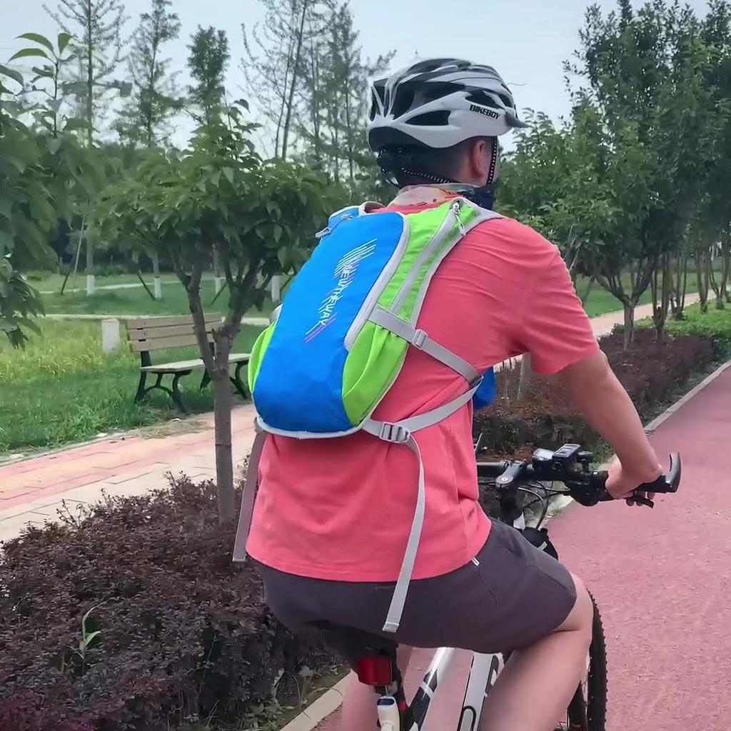 Lightweight Insulated Waterproof Hydration Backpack W/ Bladder, Reflective Stripes for Running, Hiking, Cycling, Camping, Unisex