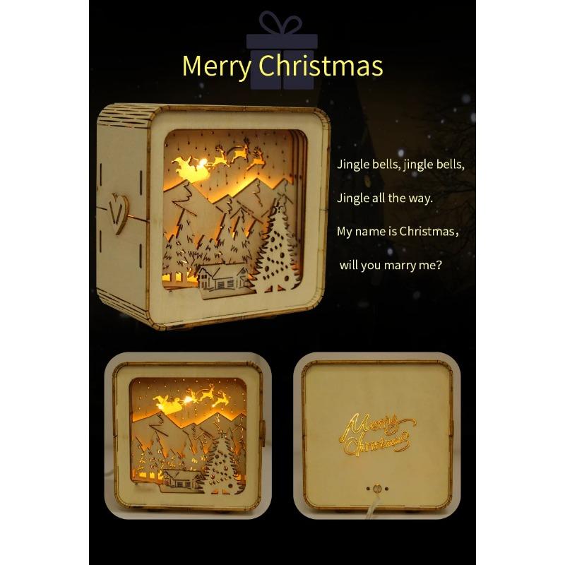 3D Holzpuzzle Nachtlicht, Holzpuzzles für Erwachsene Nachttischlampe, DIY 3D Holzpuzzles LED-Licht, Kreative Geschenke für Familie Freunde