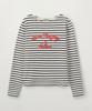 Seteo (W) Bon Voyage Border Long Sleeve Cream