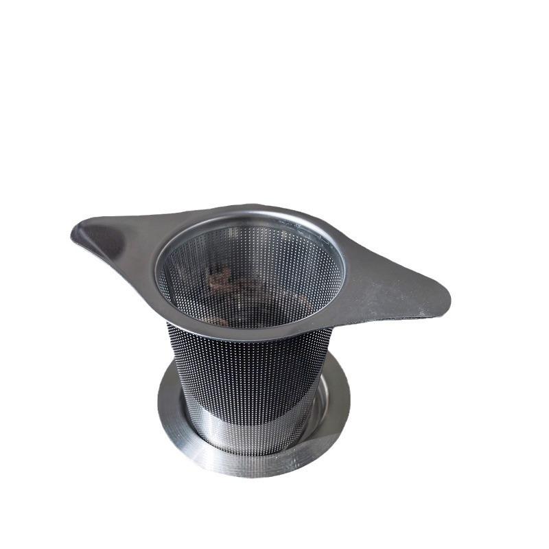 Mesh Tea Infuser Reusable Strainer Stainless Steel Teapot Loose Leaf Spice Filter Equipment Leak Double Handles