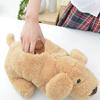 Large Size Elastic Band Tissue Box Cover Cute Plush Teddy Dog Shape Paper Container Case Home Accessories