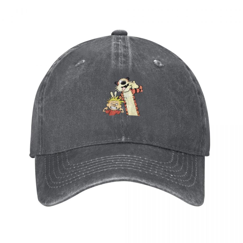 Calvin and Hobbes Bill Watterson Baseball Cap Fashion Beach Derby Hat Hiking Hat Luxury Unisex Cap Womens Hats Unisexs